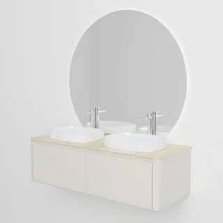 Тумба с раковиной Black&White Universe 9161400-2 Double 140 см бежевый